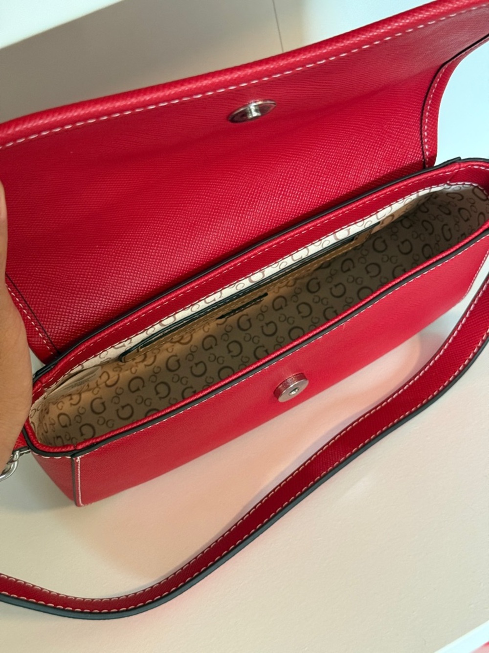 GUESS Red Crossbody Bag with Cherry Charm - Picture 6 of 6